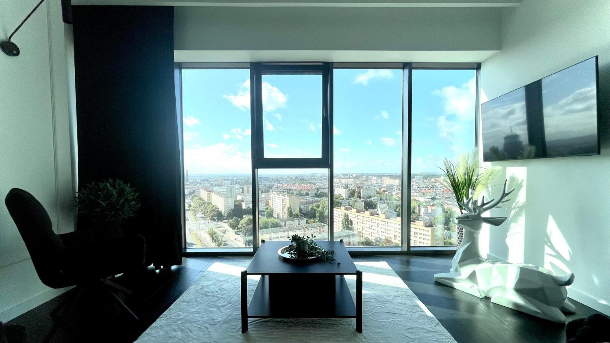 Apartment Hanza Black & White 17th Floor & Pool Free Parking By Stayly Stettin